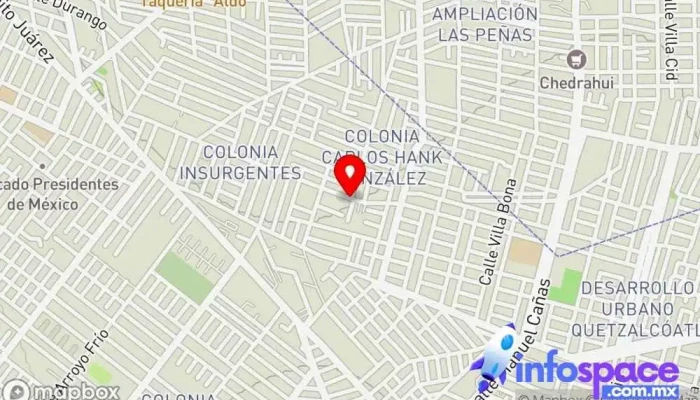 mapa de Hank González Bus stop en Ciudad de México