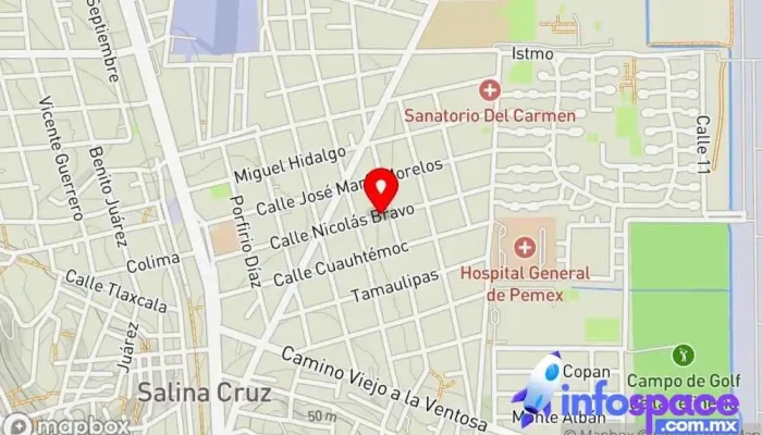 mapa de Health by Yoss Nutricionista en Salina Cruz
