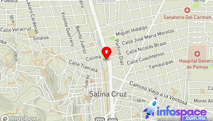 mapa de Healty Bar Nutricionista en Salina Cruz