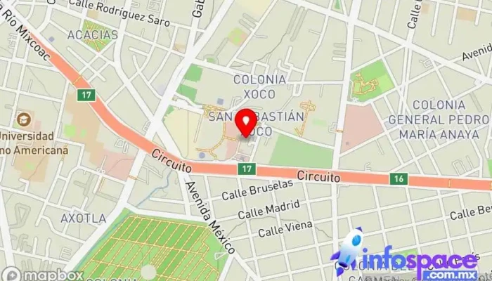 mapa de HIXSA Consultora informática, Tienda de informática, Empresa de software en Benito Juárez, Ciudad de México
