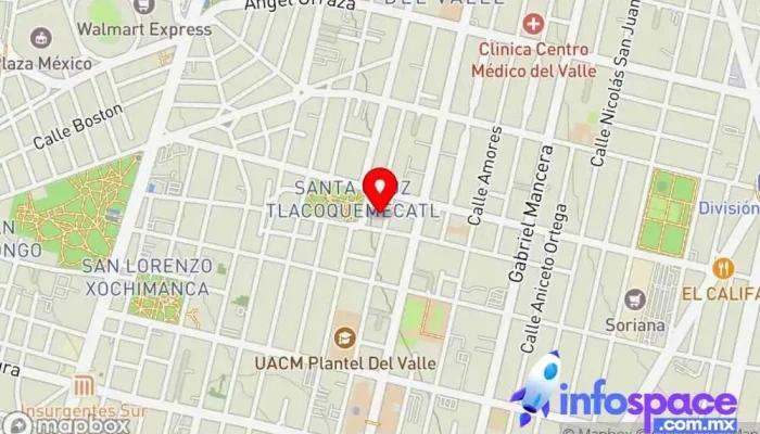 mapa de Hosting Integración Consultoría y Soluciones Empresa de software en Benito Juárez, Ciudad de México