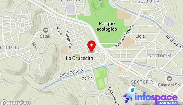 mapa de Huatulco 2000 Servicio de transporte, Servicio de mensajería en Crucecita