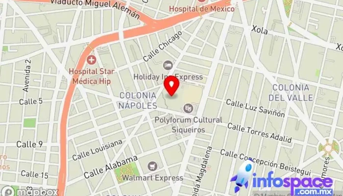mapa de Informatica Sustentable Empresa de software en Benito Juárez, Ciudad de México