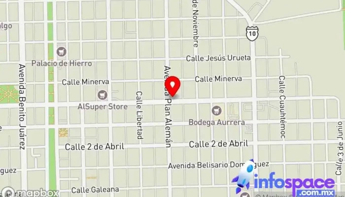 mapa de INMUEBLES Asesoria y Tramites Agencia inmobiliaria en Nuevo Casas Grandes
