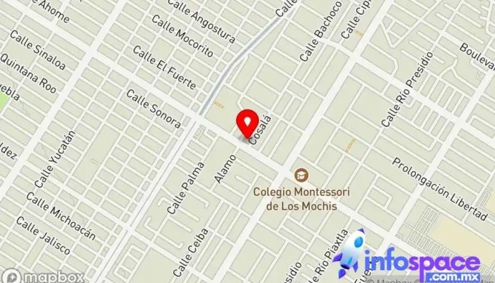 mapa de Instituto de Atención Psicológica Integral y Consultoria Psicoterapeuta, Servicio de clases particulares en Los Mochis