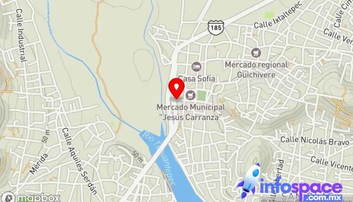 mapa de Instituto de Capacitación en Informática ROSENBLUETH Academia de informática, Cibercafé en Santo Domingo Tehuantepec