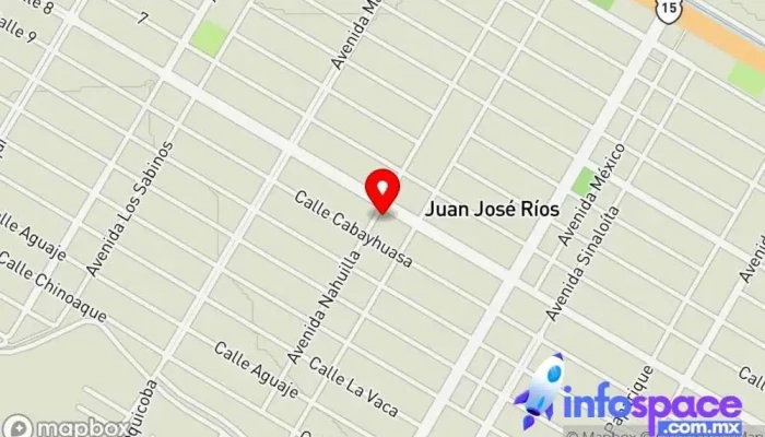 mapa de Instituto de Capacitación Para El Trabajo del Estado de Sinaloa Institución educativa en Juan José Ríos, Guasave