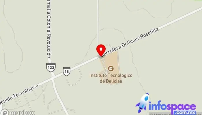 mapa de Instituto Tecnológico de Delicias Universidad en Delicias