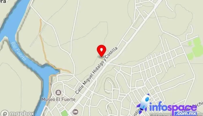 mapa de Instituto Tecnológico de Los Mochis - Unidad El Fuerte Escuela universitaria en El Fuerte