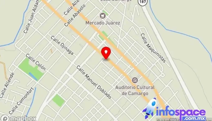 mapa de Intec Camargo Proveedor de servicios de Internet, Tienda de accesorios informáticos, Servicio de reparación de ordenadores en Santa Rosalía de Camargo