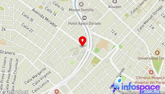 mapa de Integrasys Computación Servicio de informática, Consultora informática, Tienda de suministros para fotocopias, Servicio de reparación de impresoras, Proveedor de sistemas de seguridad en Chihuahua
