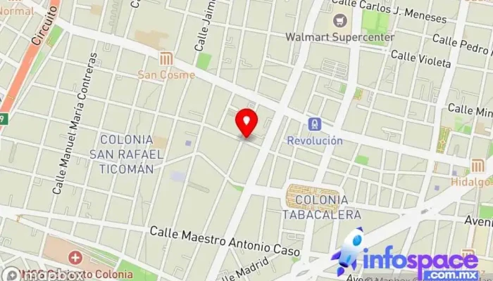 mapa de Intelimatica Soluciones Informaticas S.A. De C.V. Empresa de software, Consultora informática, Servicio de comercio electrónico, Consultoría de recursos humanos, Diseñador de sitios web en Cuauhtémoc, Ciudad de México