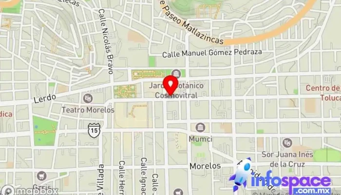 mapa de INYCO Integración y Consultoria de Sistemas SA. de CV. Tienda de electrónica en Toluca de Lerdo