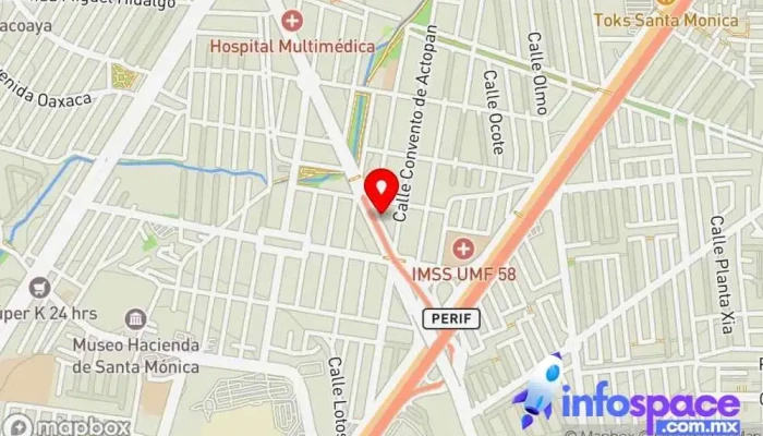 mapa de ITCSistemas Empresa de software en Tlalnepantla