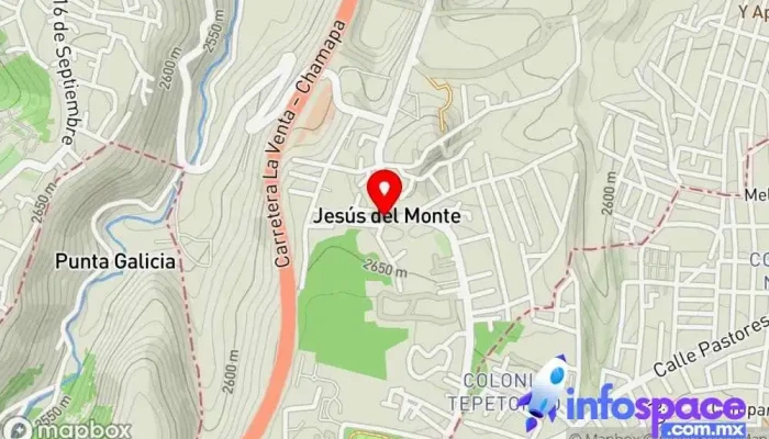 mapa de Jesus del Monte  en Jesús del Monte