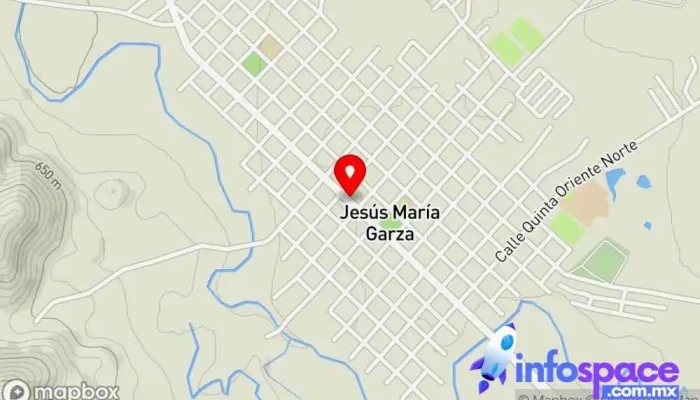 mapa de Jesus Maria Garza Chiapas Centro comercial en Chis.