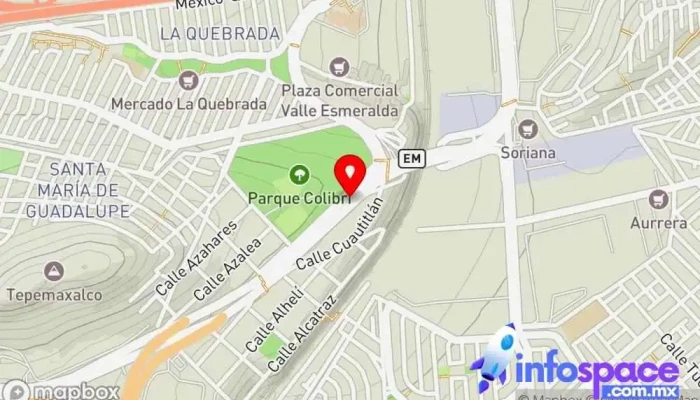 mapa de La Quebrada Bus stop en Cuautitlán Izcalli