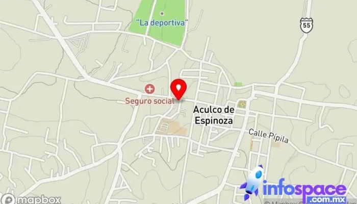 mapa de LA TERMINAL Tienda de alimentación en Aculco de Espinoza