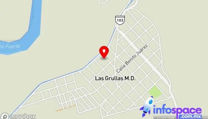 mapa de Las Grullas Margen Izquierda Clínica ambulatoria en Ahome