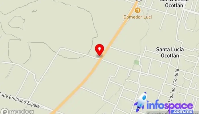 mapa de Líneas Unidas Miahuatecos - Serpevass Servicio de transporte en Santa Lucía Ocotlán
