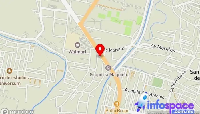 mapa de Local Simbolos Patrios Oficinas de empresa en San Antonio de la Cal