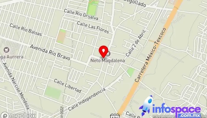 mapa de Los Reyes Acaquilpan Bus stop en La Magdalena Atlicpac