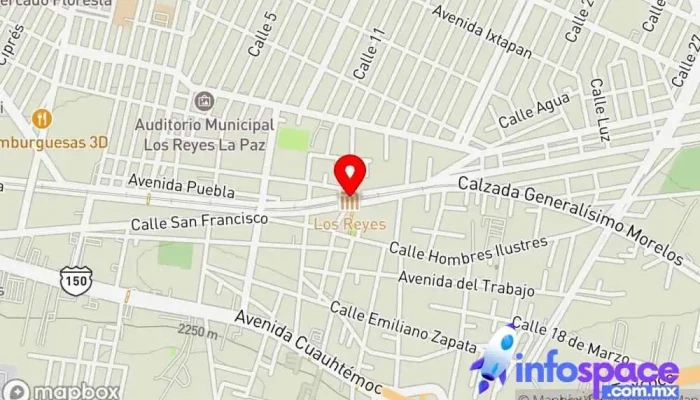 mapa de Los Reyes Estación de metro en Los Reyes Acaquilpan