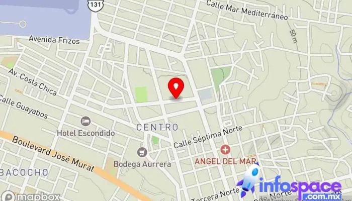 mapa de Lynny Transcedental Cosmic Medicine Massage Masajista, Spa de día, Asesor médico, Especialista en medicina holística, Servicio de salud mental, Entrenador personal en Puerto Escondido