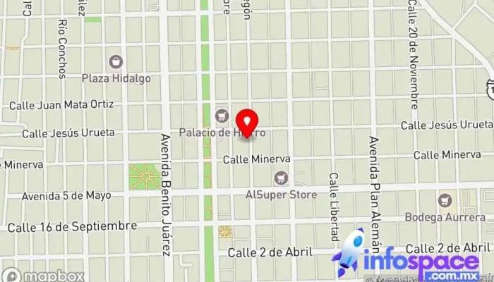 mapa de MAF DE CASAS GRANDES Oficina de la Administración en Nuevo Casas Grandes
