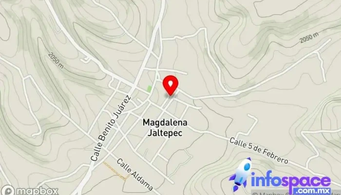 mapa de Magdalena Jaltepec  en Oaxaca