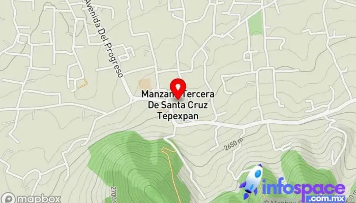 mapa de Manzana Tercera de Santa Cruz Tepexpan  en Manzana Tercera de Santa Cruz Tepexpan