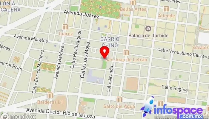mapa de Mercados San Juan Bus stop en Ciudad de México