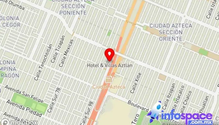 mapa de Metro Ciudad Azteca Av. Carlos Hank González Bus stop en Ecatepec de Morelos