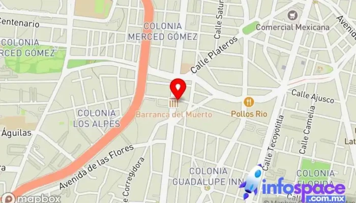 mapa de metro  en Álvaro Obregón, Ciudad de México