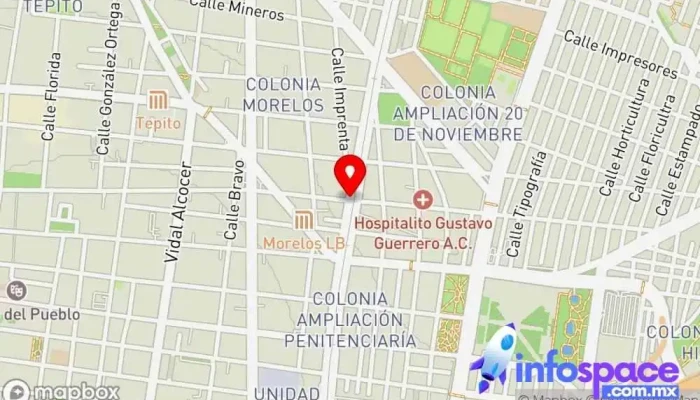 mapa de Metro morelos Servicio de transporte en Venustiano Carranza, Ciudad de México
