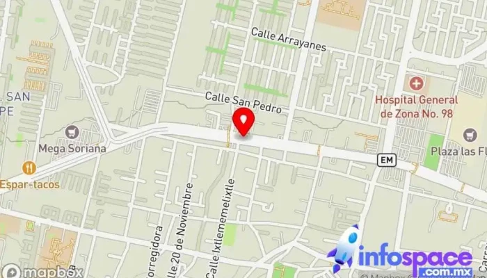 mapa de Mexibus L2 Héroes-Canosas Servicio de transporte en San Francisco Coacalco