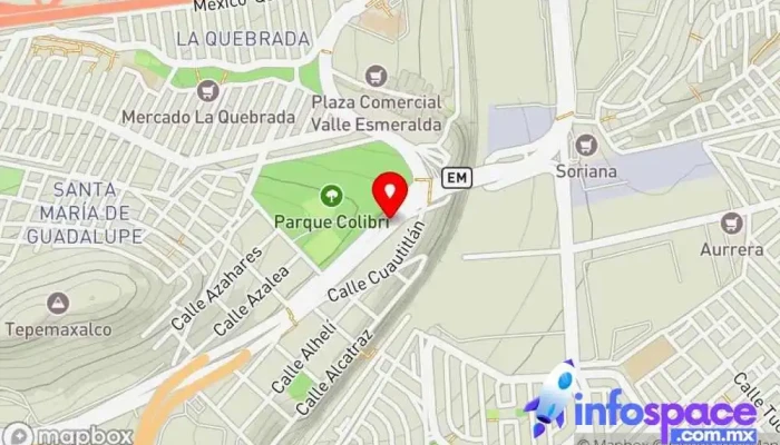 mapa de Mexibus L2 La Quebrada Servicio de transporte en Cuautitlán Izcalli