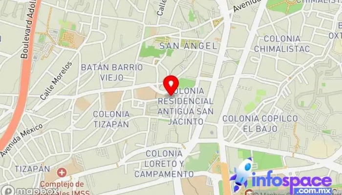 mapa de Meyaj TI Servicio de seguridad informática, Consultora informática, Centro de formación en Álvaro Obregón, Ciudad de México