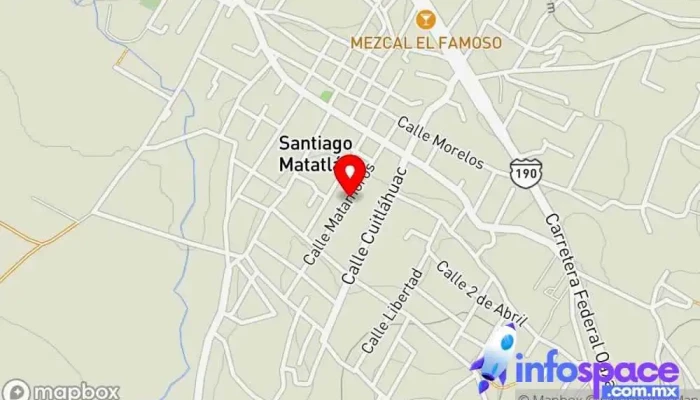mapa de Mezcal A Tu Nombre Tienda de bebidas alcohólicas, Bar en Santiago Matatlán