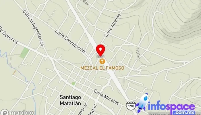 mapa de Mezcal Tesorito de Matatlan Mercado de productos del campo en Oaxaca