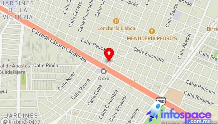 mapa de Mezquite Bus stop en Guadalajara