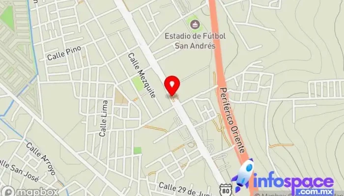 mapa de Mezquite Bus stop en Tonalá