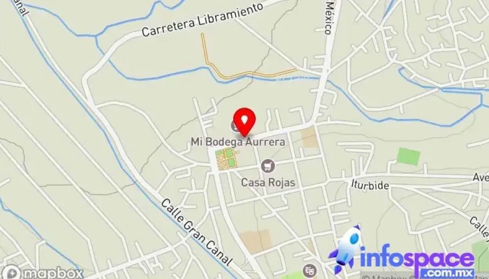 mapa de Mi Bodega Aurrera, Tequixquiac Bus stop en Tequixquiac