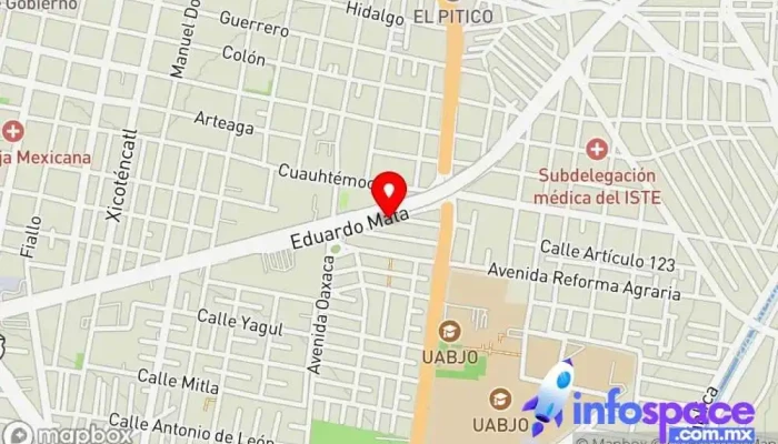 mapa de Navani Taquilla Agencia expendedora de billetes de autobús en Oaxaca de Juárez