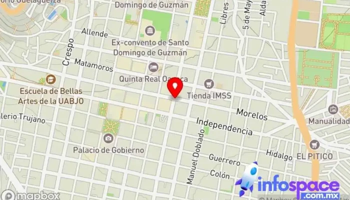 mapa de Negosoft Servicio de comercio electrónico, Consultora informática, Tienda de software, Servicio de reparación de impresoras en Oaxaca de Juárez