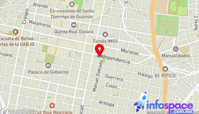 mapa de NOTARIOS PÚBLICOS ASOCIADOS 38 y 98 Servicios legales, Notaría en Oaxaca de Juárez