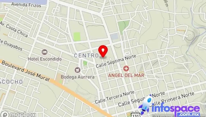 mapa de Nutriologa Esbeide Otamendi “Vive Sano” Nutricionista en Puerto Escondido