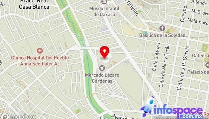 mapa de Oaxaca De Juárez Estación de autobuses en Oaxaca de Juárez