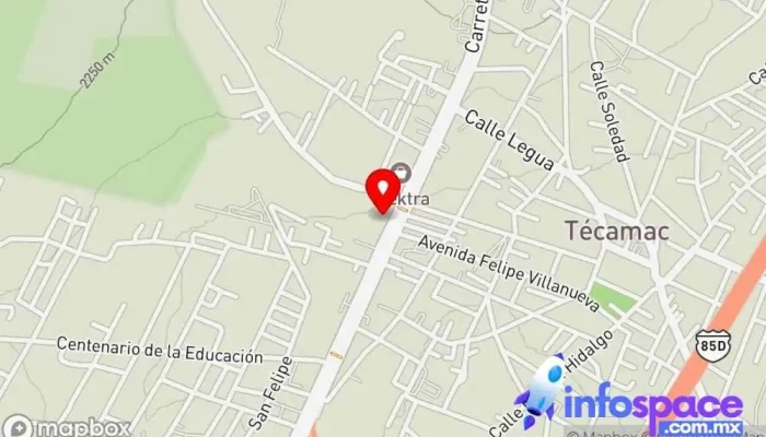 mapa de ODT Paradero Tecámac Empresa de autobuses en Tecámac de Felipe Villanueva