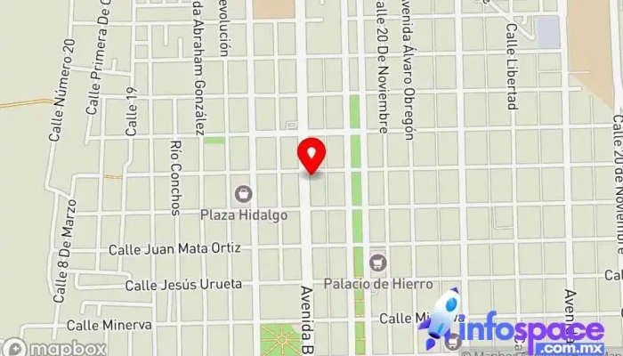 mapa de Oficina de Avaluos Organización sin ánimo de lucro en Nuevo Casas Grandes